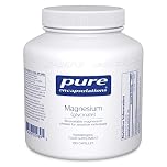 Pure Encapsulations Magnesium Glycinate 120mg - Bioavailable Magnesium Chelate Tiredness and Fatigue Supplement - 180 Capsules