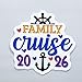 Family Cruise Door Magnets, Set of 4 Family Trip Vacation Stateroom Decor, 2026 Nautical Door Sign, Cruising Keepsake Gift