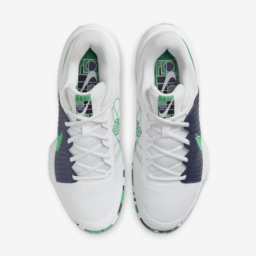 Nike Nike Zoom Challenge Men's Pickleball Shoes (FQ4154-101, White/Thunder Blue/Black/Stadium Green) Size 7.5