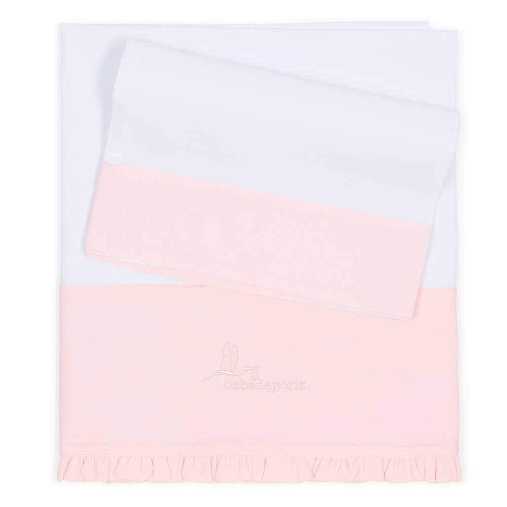 Cesto Nascita sogno ricamato rosa
