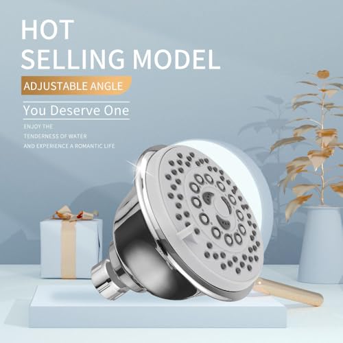 Image of B Backline ABS 5-Function Overhead Shower,Multifunction Shower Head, Without Arm, 4 Inch Shower Head (Chrome Finish)