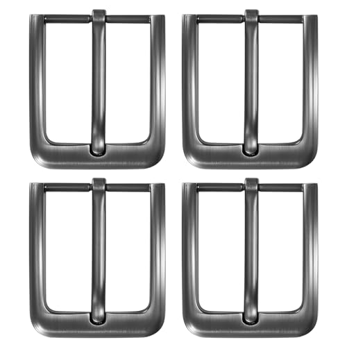 PIANKEKE 4 Pcs Hebilla Cinturon Hombre, Hebillas Cinturon Hombre, Reemplazo de Hebilla de Cinturón de Metal, Hebillas de Cinturón Cuadradas de Una Sola Punta de 38 40 mm, Hombres y Mujeres