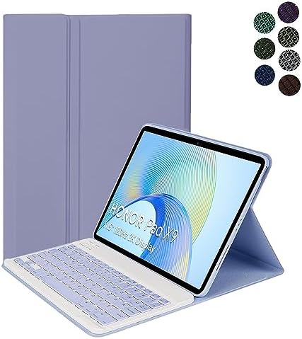 YGoal Clavier Coque pour Lenovo Tab P12, [QWERTY Anglais] 7 Colors Backlit Haute Qualité PU Cuir