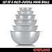 ChefLand Set of 6 Standard Weight Mixing Bowls, Stainless Steel, Mirror Finish, 0.75, 1.5, 3, 4, 5, and 8 Qt. (Mixing Bowl Set Of 6)