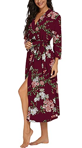 Image of VINTATRE Women Robes Long Knit Bathrobe Lightweight Soft Bath Robe with Pockets