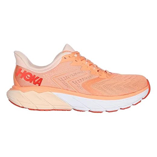 Hoka One En dam Arahi 5 textil syntetiska träningsskor, Cantaloupe silverpion, 37 EU