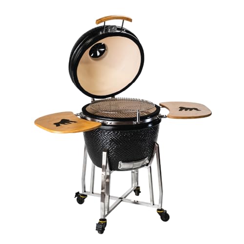 GRILLA Kong Ceramic Kamado Grill with Adjustable Vent, Ceramic Construction, 600 Square Inches of Cook Space for Outdoor Cooking, Grilling, Outdoor Grilling
