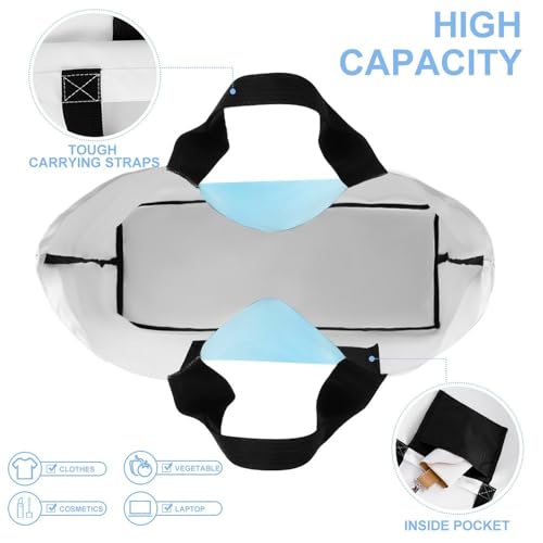 Women's Multi-Functional Shopping Bag，Summer Starfish Printing Messenger Bag Shoulder Bag for Travel, Work, Shopping & Parties with Inner Pocket, Grocery Bag Lightweight & Water-Resistant4