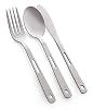 Unique Complete Messware Kit Polished Stainless Steel Dishes Set| Tableware| Dinnerware| Camping| Includes - Cups | Plates| Bowls| Cutlery| Comes in Mesh Bags (Single Person Green) #5