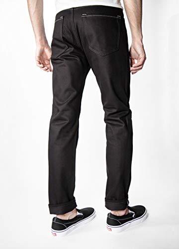 Neo Blue Men's Slim Straight Jet Black 40x322