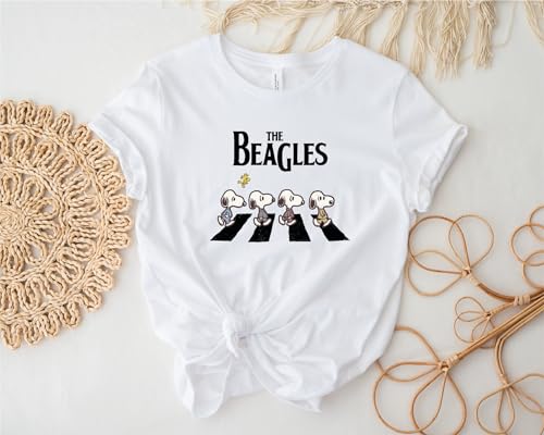 The Beagles Shirt Abbey Road Inspired Fall Dogs Funny Beatles Inspired Apparel Cartoon T-Shirt, Crewneck Sweatshirt2