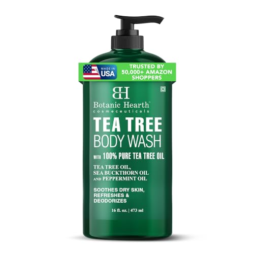 Botanic Hearth Tea Tree Body Wash - Mens Body Wash &amp; Shower Gel – 16 Fl Oz