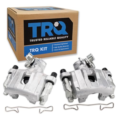Image of TRQ Rear Brake Caliper Set Zinc Coated Hardware Compatible with 2007-2009 Ford Focus