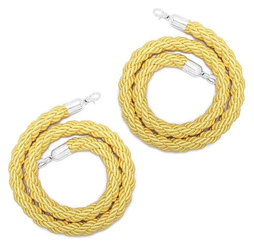 Corde de chandelier en velours bleu de 1m avec crochets argentés pour guidage VIP
