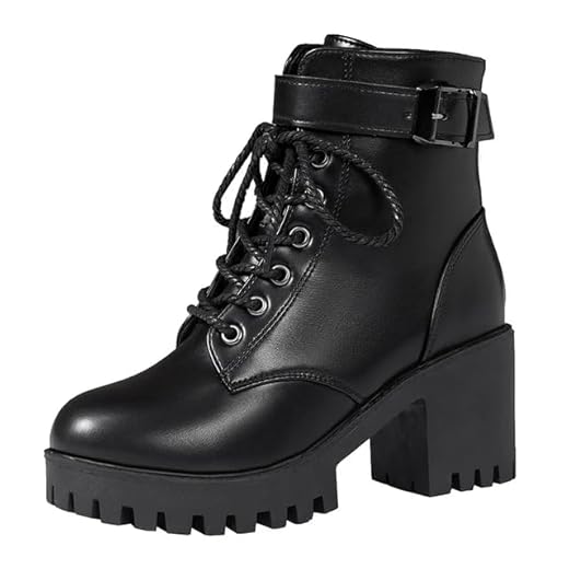 Bota Feminina Coturno Couro Salto Plataforma Cano Médio Moda Confortável