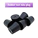 AnRui 6 Pack Rubber Stopper with Hole Black Tapered Lab Seal Rubber Stoppers 20mm to 26mm Test Tubes Bungs Plug for Industrial, Laboratory, Home Use