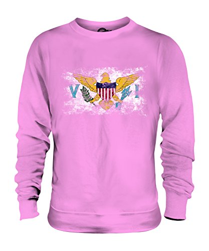 Sweat imprimé drapeau délavé Îles Vierges des États-Unis Candymix de style rétro