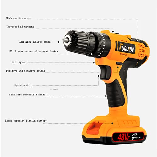 BohrhäMmer Schlagbohrmaschine Abbruchhammer Hammerbohrer Hand Elektrobohrer Lithiumbatterie Schlag Elektrobohrer… – Bild 4