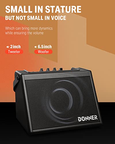 Donner DED-200 Electric Drum Sets with Quiet Mesh Drum Pads, Bundle with Donner Mini Electric Drum Amp 20W, Wireless Electronic Drum Amplifier Keyboard Speaker DDA-20 Protable for Home Practice - image 8