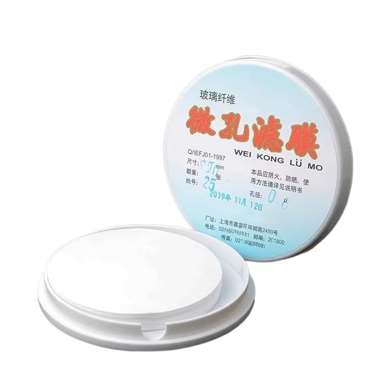 Microporous Membrane Filter CA Diameter 25mm 47mm 50mm 60mm 150mm Cellulose Acetate Membrane Micro Filter Membranes 50/PK(25mm 0.45um 100 Pcs)