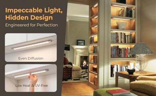 Cefrank Under Cabinet Lighting, 4-Pack 12in LED Display Light Bars, 600LM by Cefrank - Used condition - Image 4