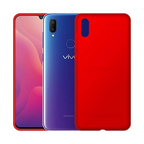 Image of Case Creation Luxurious OG Series for Vivo V11 Pro Case Cover,Anti-Dirty Slim Case Frosted Matte Cute Candy TPU Raised Bezel (Splash of Color) Back Cover for Vivo V11 Pro -Wine Red