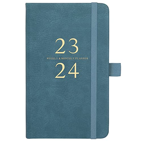 2023-2024 Pocket Planner/Calendar - Pocket Planner 2023-2024, 2023-2024 Planner Weekly And Monthly, July 2023 - June 2024, 6.3'' × 3.8'', Elastic Bound, Bookmark, Inner Pocket, Agenda Planner With Pen Holder #TOP8