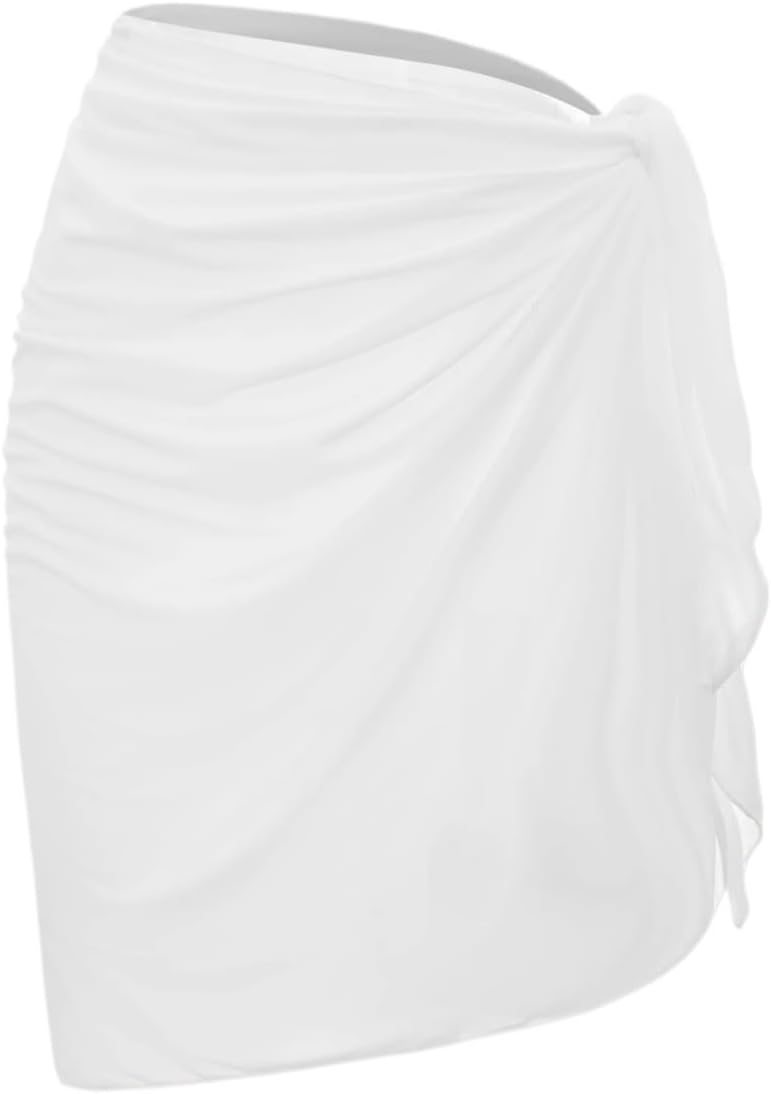 Womens Summer Beach Plain Knot Side Cover Up cover ups for swimwear