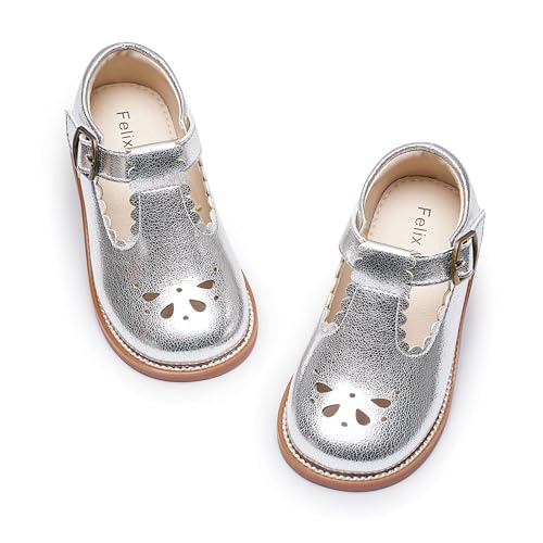 Image of Felix & Flora Toddler Little Girl Mary Jane Dress Shoes - Ballet Flats for Girl Party School Shoes