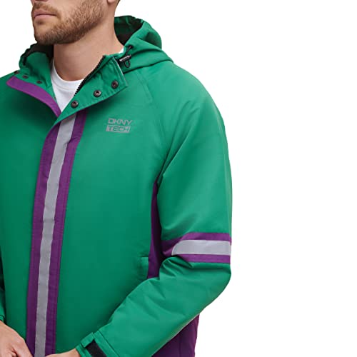 Image of DKNY mens Dkny Men's Taslan Performance Hoody With Reflective Detail