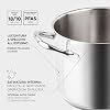 Barazzoni Chef LINE 163101020 Double Handed Pot, Stainless Steel (20 x H16 cm) Stock Pot