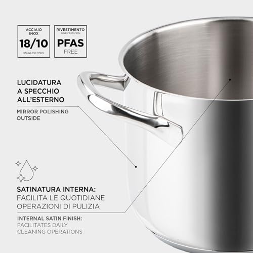 Barazzoni Chef Line Kasserolle mit 2 Griffen, Durchmesser 22 cm, 3,8 l – Ansicht 6