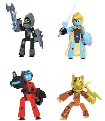 Zing StikBot Zingtannica Legendz Series 2 – Comprend MERC, Doctor Nevermore, Bolt, Kallista – Figurines d'action et accessoires de collection, animation stop motion,...