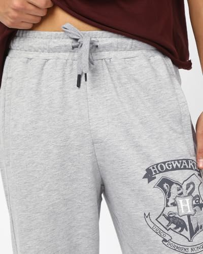 Image of Bewakoof Official Harry Potter Merchandise Gryffindor Men's Graphic Print Oversized Fit Terry Joggers
