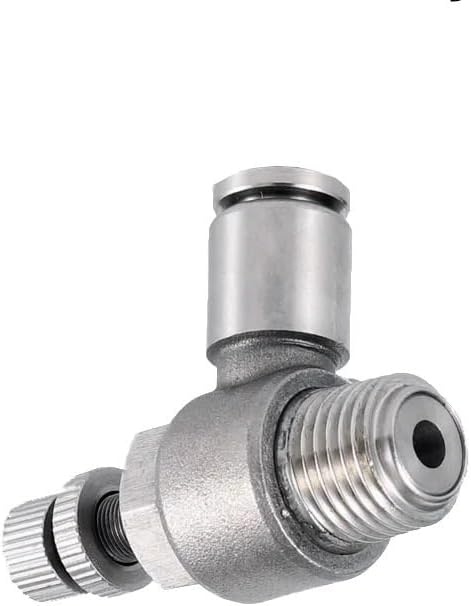 Air Throttle Valve 12mm Pneumatic Flow Control Valve - 12mm Air Throttle  Speed Regulator For Hose & Tube Systems Speed Control Valve Hose 12mm-3/8" BSP Male Air Speed Control Valve 304 Stainless