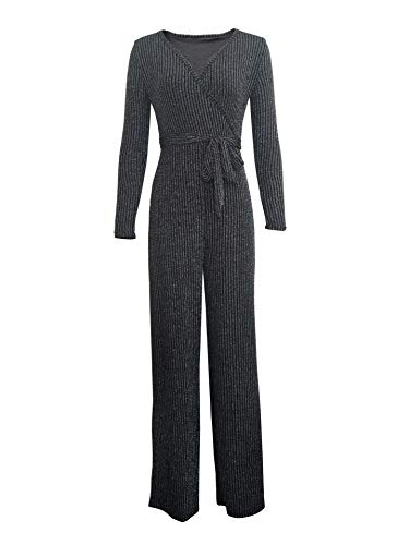 Womens Jumpsuits Elegant Plus Size Sexy Long Sleeve Party Clubwear Casual Rompers For Womens Glitter Sparkly Dressy Pants Silver Xl #TOP4