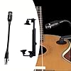 MIKMLYZE 3-Pin 4-Pin XLR Microphone Clip Mount Holder with Microphone for Acoustic Guitar Performance or Live Streaming, Lightweight Black Mic Clamp for Guitar Stand or(D) #5
