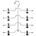 Organize It All 4 Tier Trouser/Skirt Hanger - Chrome & Black Vinyl
