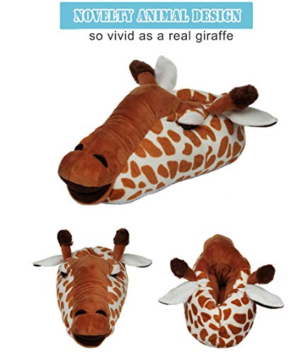 Onmygogo Hausschuhe für Frauen, 3D Neuheiten Pantoffeln (37/40 EU, Giraffe, numeric_37)