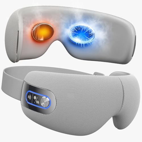 BOB AND BRAD EYEFLOW Eye Massager with Heat & Cooling, FSA Eligible and HSA - Semiconductor Cold Compress Eye Mask for Migraines, Dry Eyes & Dark Circles, Heated Temple Massager for Headache
