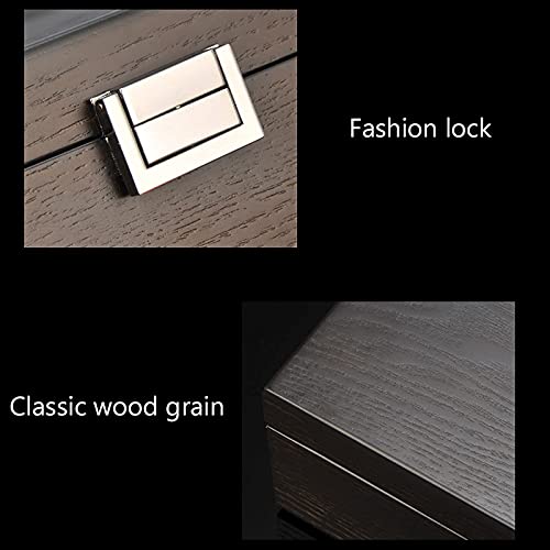 Joyero de madera para mujer ZYFSHA soporte para joyas y collares organizador rojo 3