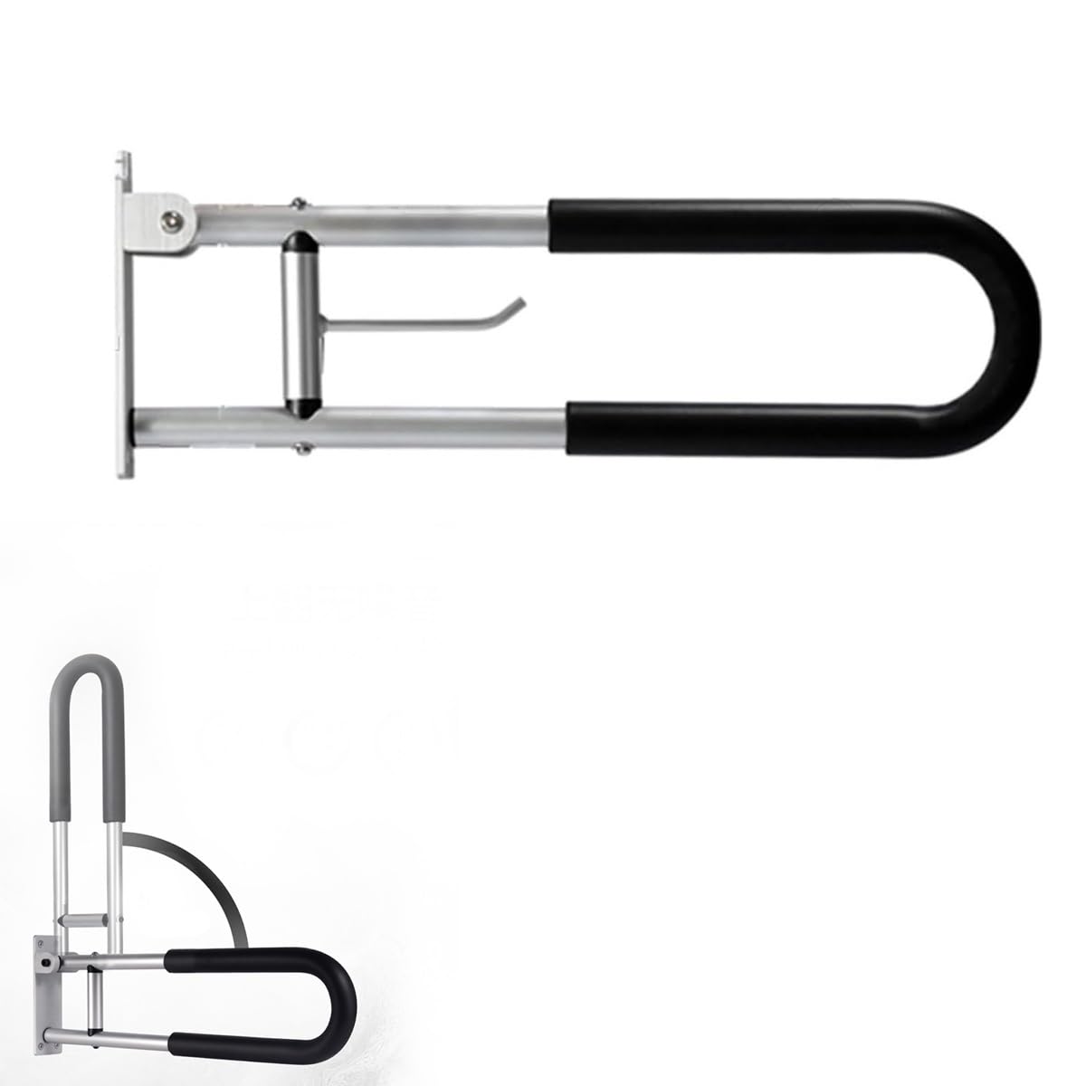 Barra abatible for discapacitados,Barra de agarre for inodoro plegable,Pasamanos de baño de acero inoxidable que proporciona un agarre de seguridad,Barra de agarre for inodoro abatible de acero inoxid