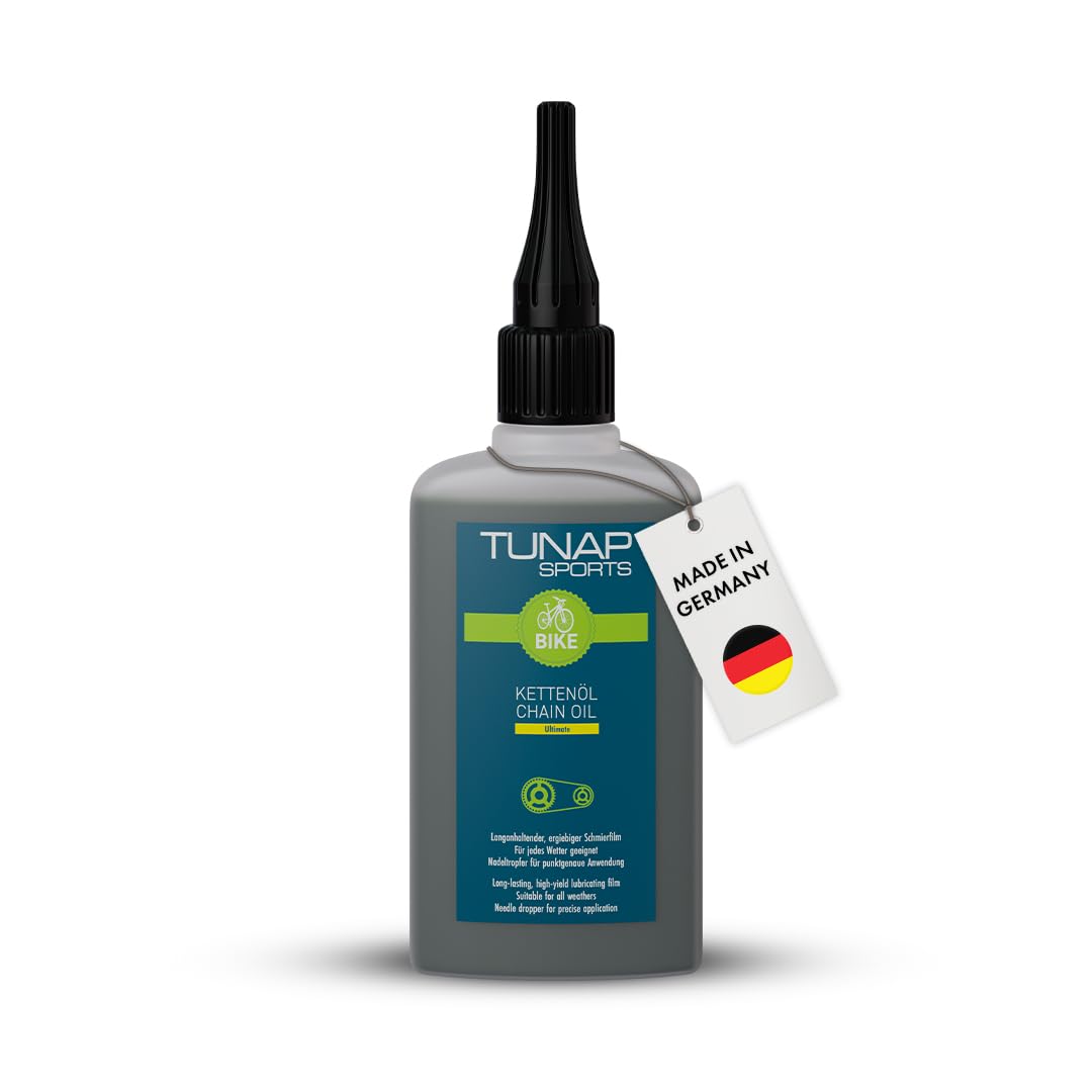 TUNAP SPORTS Kettenöl Ultimate - 100ml Tropfflasche | High-Performance Kettenschmierung | Langanhaltende Schmierung bis 600km | Allwetter | Weniger Reibung, höhere Performance | Made in Germany