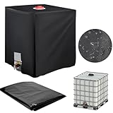 Timisea IBC Tank Abdeckung, 1000L IBC Container Cover, Outdoor IBC Containerabdeckung Oxford Stoff Tankdeckel Abdeckplane Schutzhülle Schutzhaube Schutzplane Geeignet 120 x 100 x 116 cm