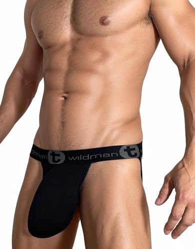 Wildmant Cotton Monster Cock Jockstrap Black3