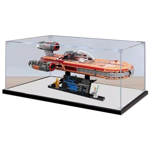 Acryl-Vitrine kompatibel mit Lego 75341 Fliegendes Auto, staubdichte Schaukasten (nur Gehäuse) (Lego-Sets sind nicht im Lieferumfang enthalten) (2 mm)