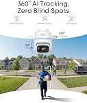 eufy Security eufyCam C37, Wireless Outdoor Security Camera, 360° Pan & Tilt AI Tracking, 2K Solar Camera, Human/Pet/Vehicle Detection, Flexible Solar Panel, Color Night Vision, No Monthly Fee