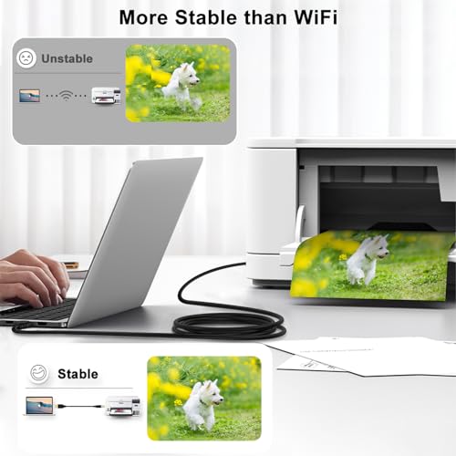 10FT USB Printer Cable,USB A to USB B Scanner Cable Printer Cord USB Type B High Speed printer cable Long MIDI CABLE for HP,Canon,Brother,Computer,Laptop,Dell,Epson,Lexmark,Xerox,Samsung,Digital Piano by VIFIGEN - Image 3