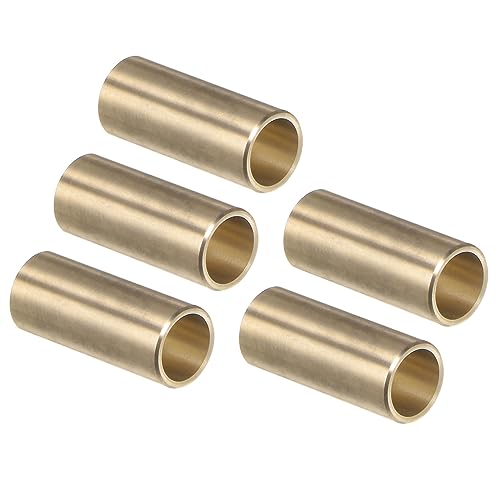 uxcell 5pcs Sleeve Bearings 1/4' Bore 5/16' OD 3/4' Length Cast Brass Self-Lubricating Bushing