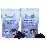 Squished Blueberry Boost | Air-Dried Pieces | 300g (2 x 150g) | Nutrient Rich Ingredients for Breakfasts and Baking Product | Nothing Added, Just Blueberries | Gluten Free | Resealable Bags